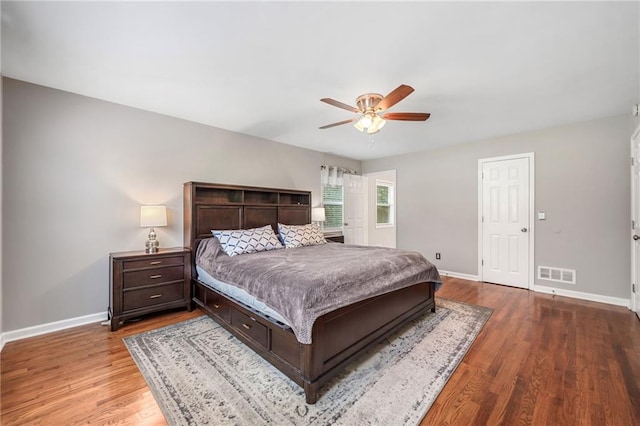 2941 Foothill Trl, Marietta, GA 30066 - bedroom with wood finished floors and a ceiling fan
