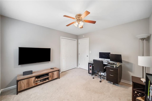 2941 Foothill Trl, Marietta, GA 30066 - carpeted office with a ceiling fan and baseboards