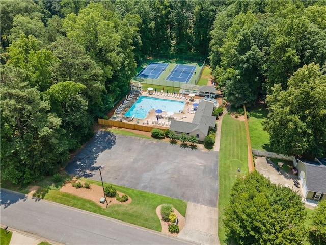 2941 Foothill Trl, Marietta, GA 30066 - aerial view of a pool area and a forest