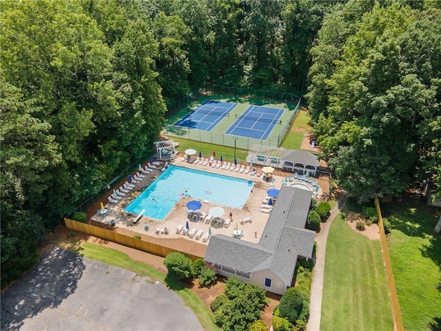 2941 Foothill Trl, Marietta, GA 30066 - drone / aerial view of a pool