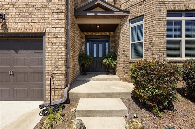 property entrance featuring a garage