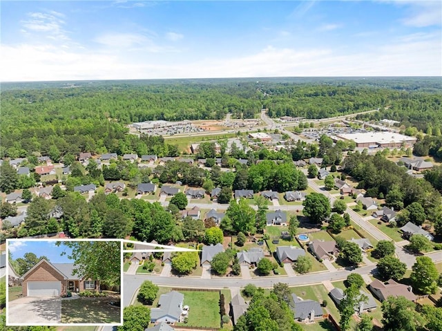 1338 Jefferson Station Rd, Jefferson, GA 30549 - aerial view featuring a forest view and a residential view