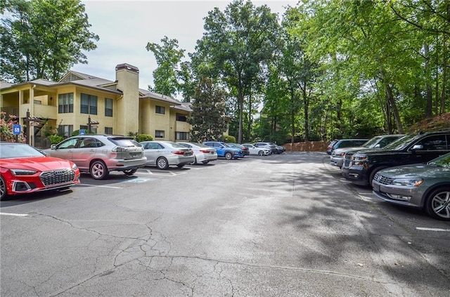 view of uncovered parking lot