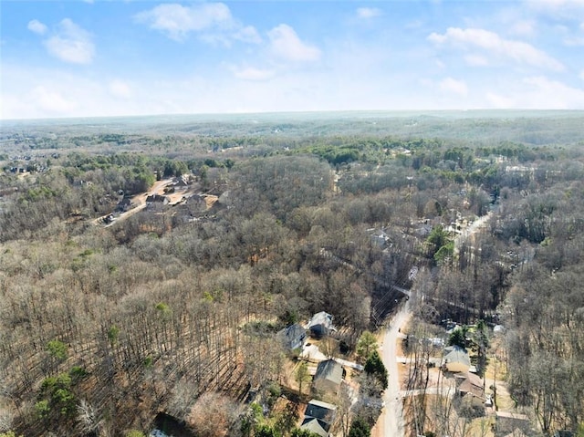 bird's eye view with a forest view