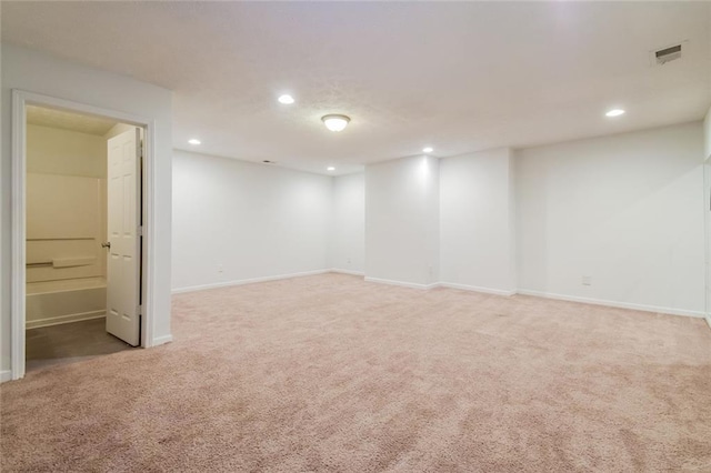 5900 Fairington Farms Ln, Stonecrest, GA 30038 - finished below grade area with recessed lighting and carpet flooring