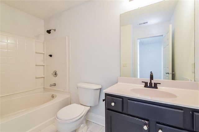 5900 Fairington Farms Ln, Stonecrest, GA 30038 - full bath with vanity, shower / bath combination, and tile patterned floors