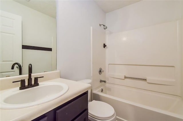 5900 Fairington Farms Ln, Stonecrest, GA 30038 - bathroom with vanity, tub / shower combination, and a textured ceiling