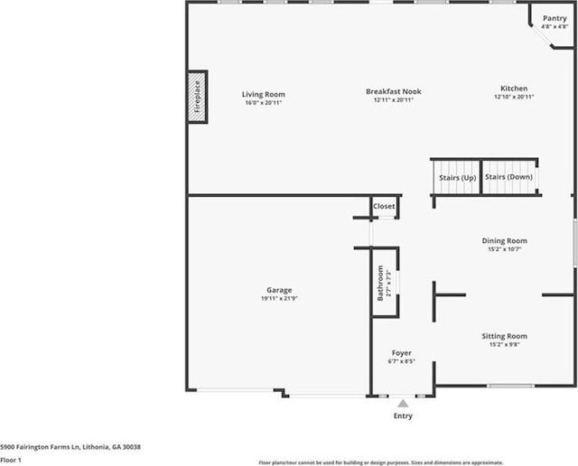 5900 Fairington Farms Ln, Stonecrest, GA 30038 - view of home floor plan