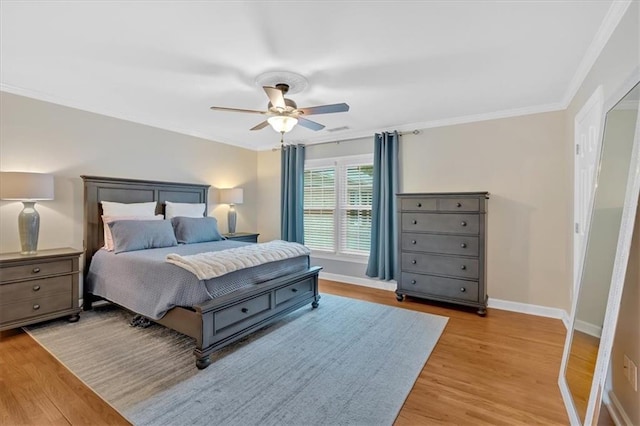 4 Mount Vernon Cir, Atlanta, GA 30338 - bedroom with crown molding, light wood-style flooring, baseboards, and ceiling fan