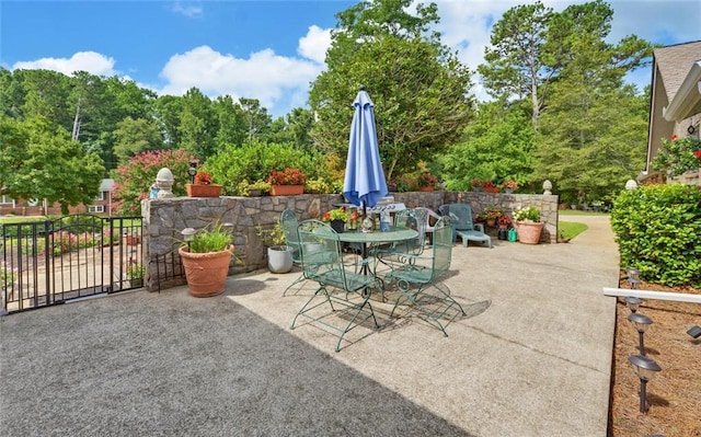 view of patio / terrace with outdoor dining area