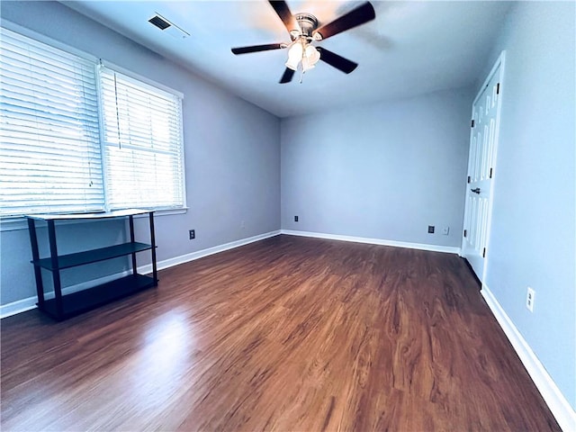 3460 Ebenezer Rd, Marietta, GA 30066 - empty room with ceiling fan and wood finished floors
