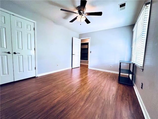 3460 Ebenezer Rd, Marietta, GA 30066 - unfurnished bedroom featuring wood finished floors and a ceiling fan