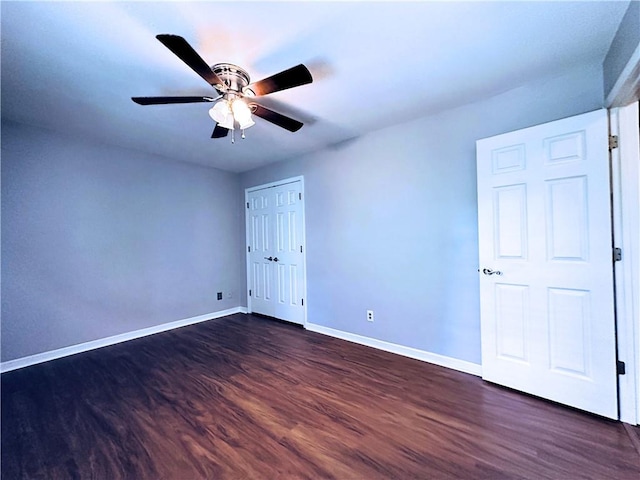 3460 Ebenezer Rd, Marietta, GA 30066 - spare room with dark wood-style flooring and a ceiling fan