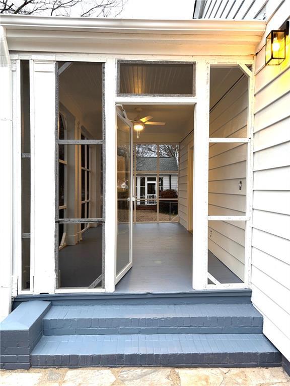 view of doorway to property