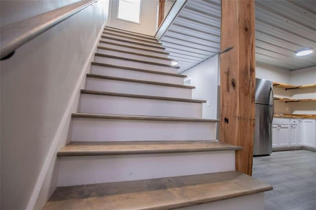 2125 Mccollum Church Rd, Lineville, AL 36266 - stairway with wood finished floors