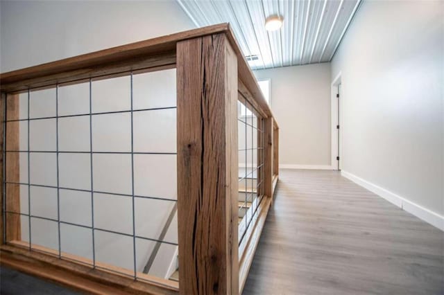 2125 Mccollum Church Rd, Lineville, AL 36266 - corridor featuring baseboards, wood finished floors, and wood ceiling