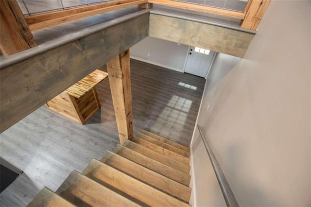 2125 Mccollum Church Rd, Lineville, AL 36266 - staircase with wood finished floors