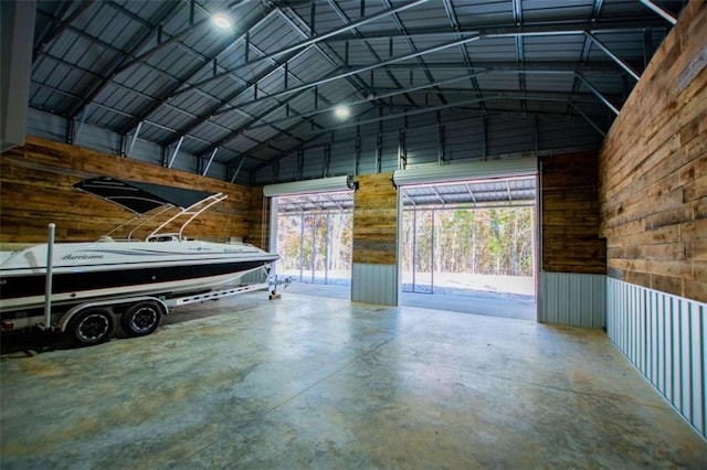 2125 Mccollum Church Rd, Lineville, AL 36266 - garage with wood walls
