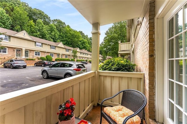 balcony featuring a residential view