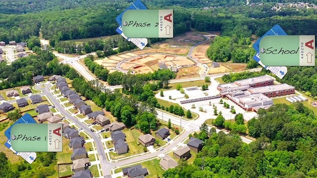 aerial view with a view of trees