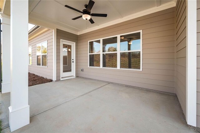 106 Harmony Farms Orch, Eatonton, GA 31024 - view of patio / terrace with ceiling fan