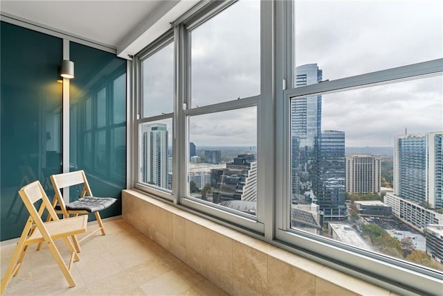 balcony with a city view