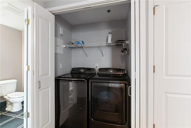 laundry room featuring laundry area and washer and clothes dryer
