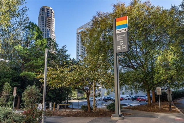 exterior details featuring parking