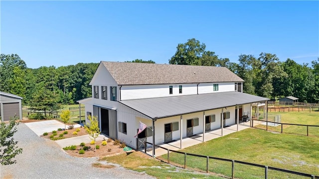 exterior space with a yard