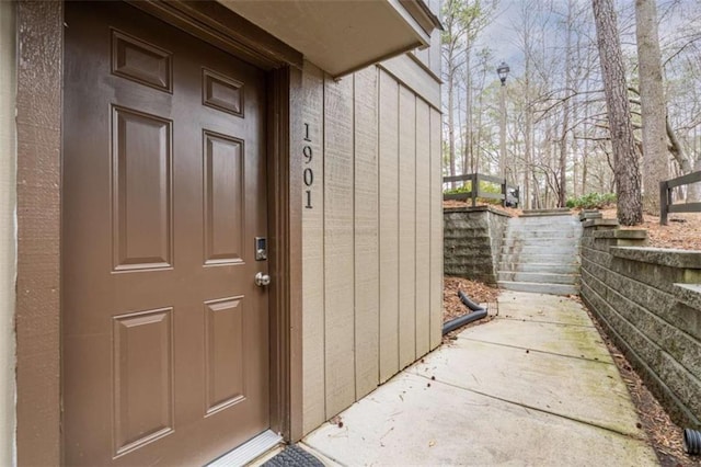 view of doorway to property