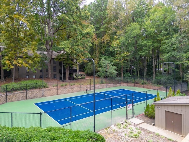 1901 Cumberland Ct, Smyrna, GA 30080 - view of tennis court featuring fence and community basketball court