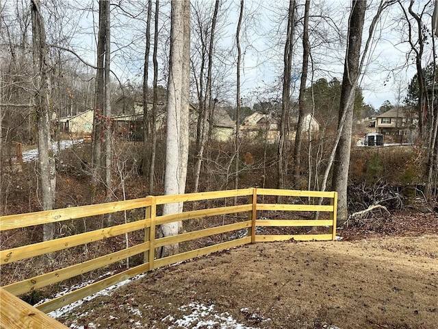 exterior space featuring fence