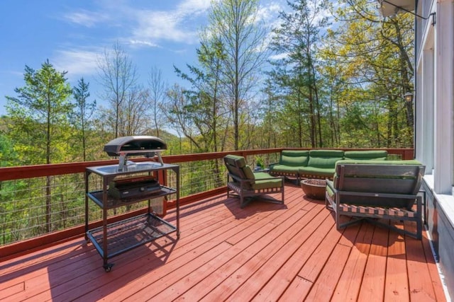 124 Nichols Branch Ln, Clayton, GA 30525 - deck featuring an outdoor living space
