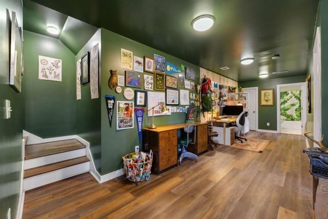 124 Nichols Branch Ln, Clayton, GA 30525 - office area featuring wood finished floors and baseboards