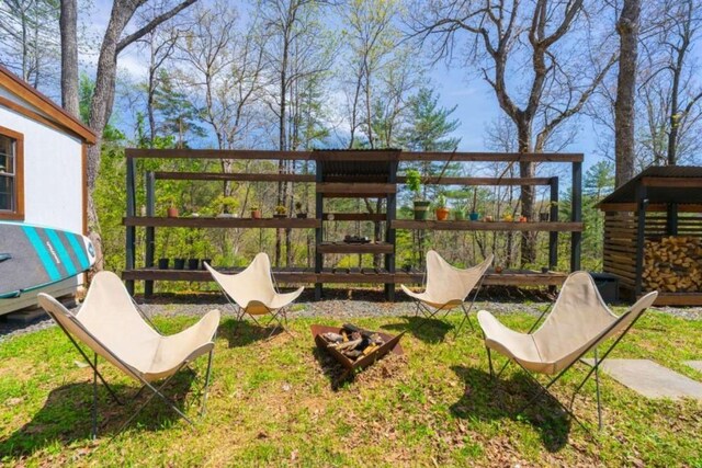 124 Nichols Branch Ln, Clayton, GA 30525 - view of jungle gym with a fire pit