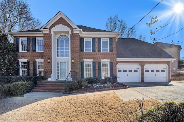 colonial-style house with a garage