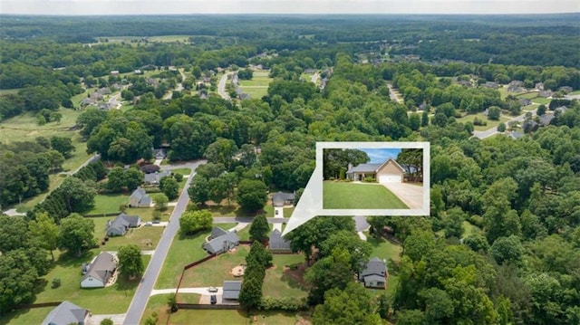 42 Hummingbird Ct, Jefferson, GA 30549 - bird's eye view of a heavily wooded area