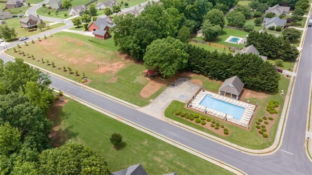 42 Hummingbird Ct, Jefferson, GA 30549 - bird's eye view of a pool area