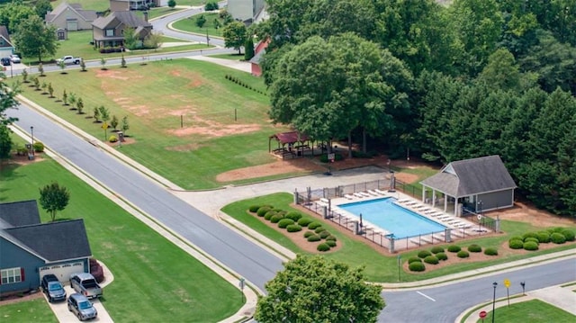 42 Hummingbird Ct, Jefferson, GA 30549 - bird's eye view of a pool area