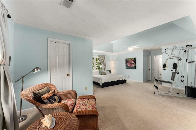 1950 Wenlok Trl NE, Marietta, GA 30066 - bedroom with light colored carpet, crown molding, and a textured ceiling