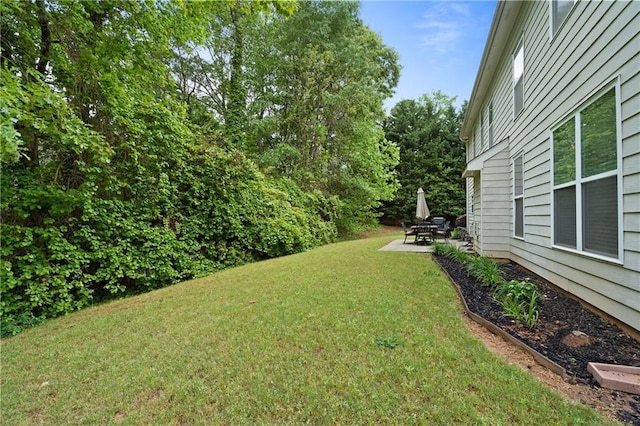 view of yard featuring a patio