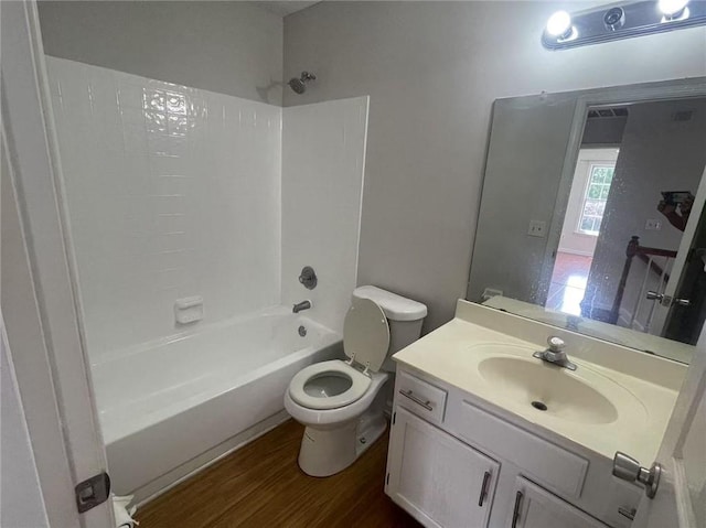 2994 Abbotts Oak Way, Duluth, GA 30097 - bathroom featuring bathing tub / shower combination, wood finished floors, and vanity