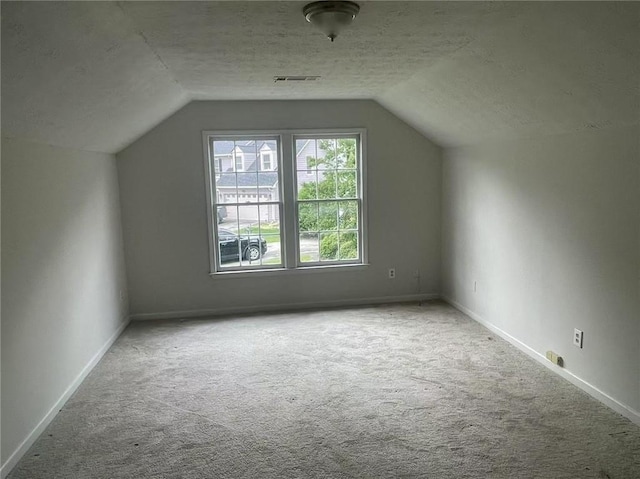 2994 Abbotts Oak Way, Duluth, GA 30097 - additional living space with a textured ceiling, carpet flooring, and lofted ceiling