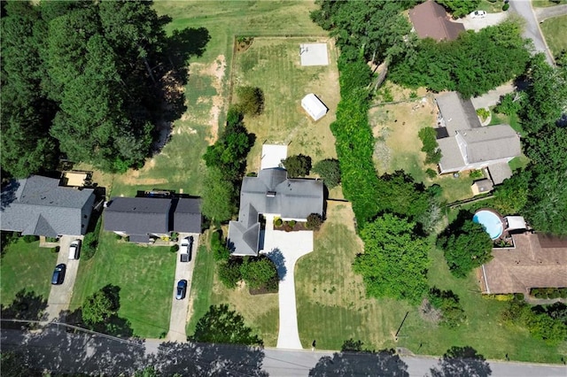 bird's eye view with a residential view