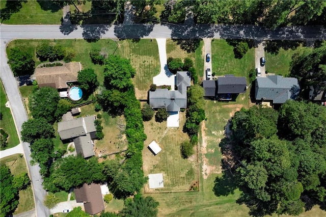 aerial view with a residential view