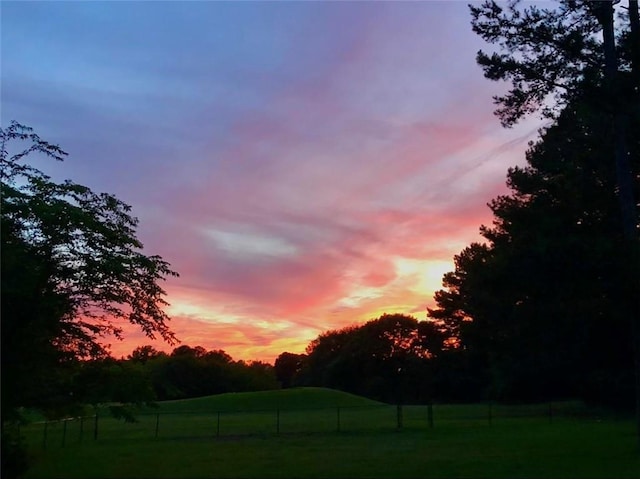 view of nature at dusk