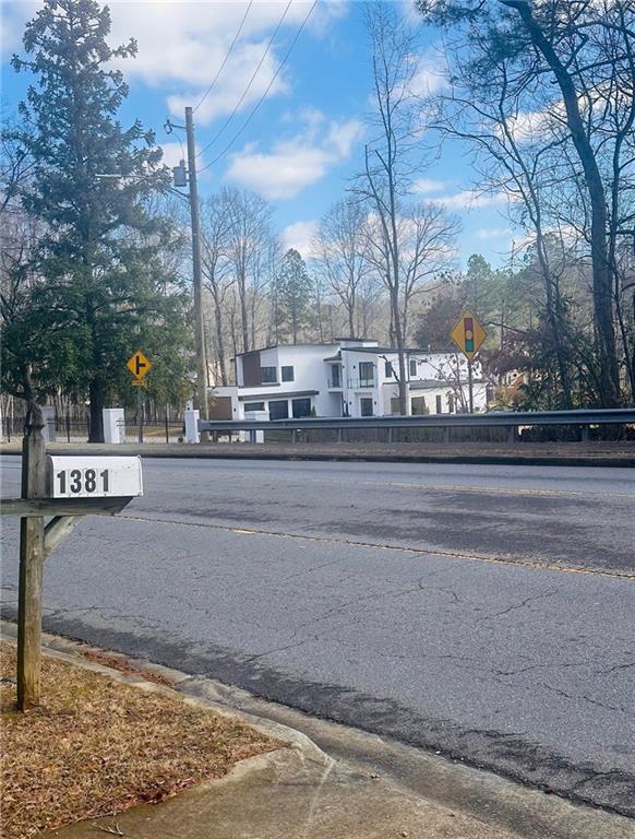 view of street with traffic signs