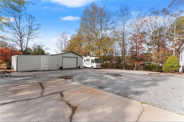 exterior space featuring a carport