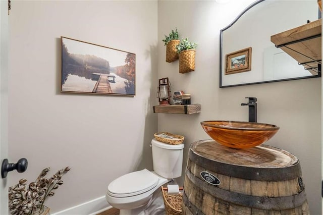 bathroom with sink and toilet