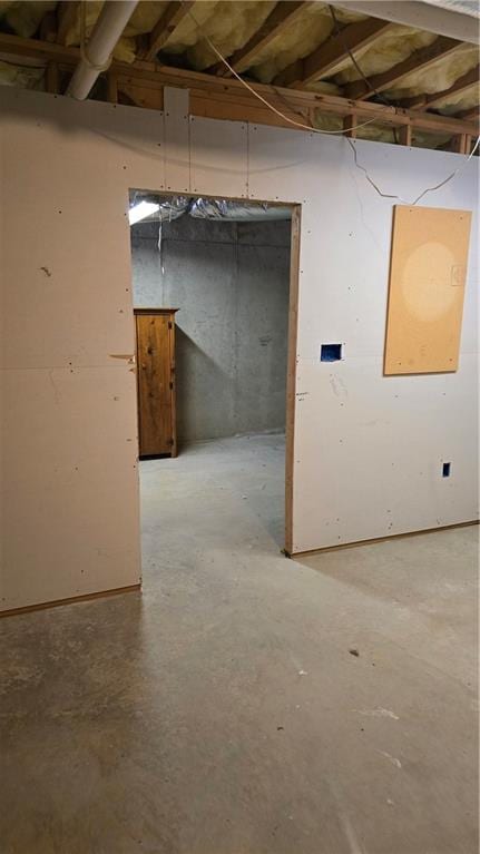 view of basement